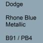 Preview: Dodge, Rhone Blue Metallic, B91 / PB4.